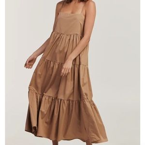 NWT - Isabella Tiered Cotton Midi Dress (Nordstrom) Charlie Holiday